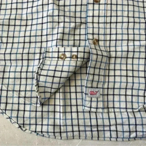 Vineyard Vines Mens Whale Shirt Long Sleeve Flannel 100% Cotton Murray Shirt S - Picture 5 of 10